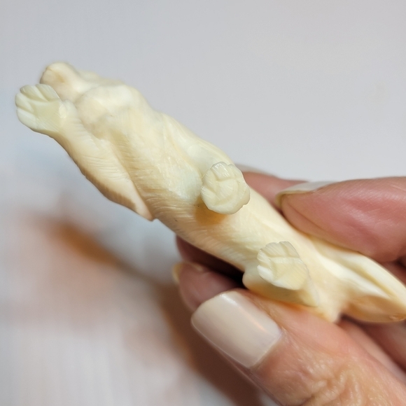 Vintage Rare carved lion  body figurine statue collectors piece - Picture 5 of 8